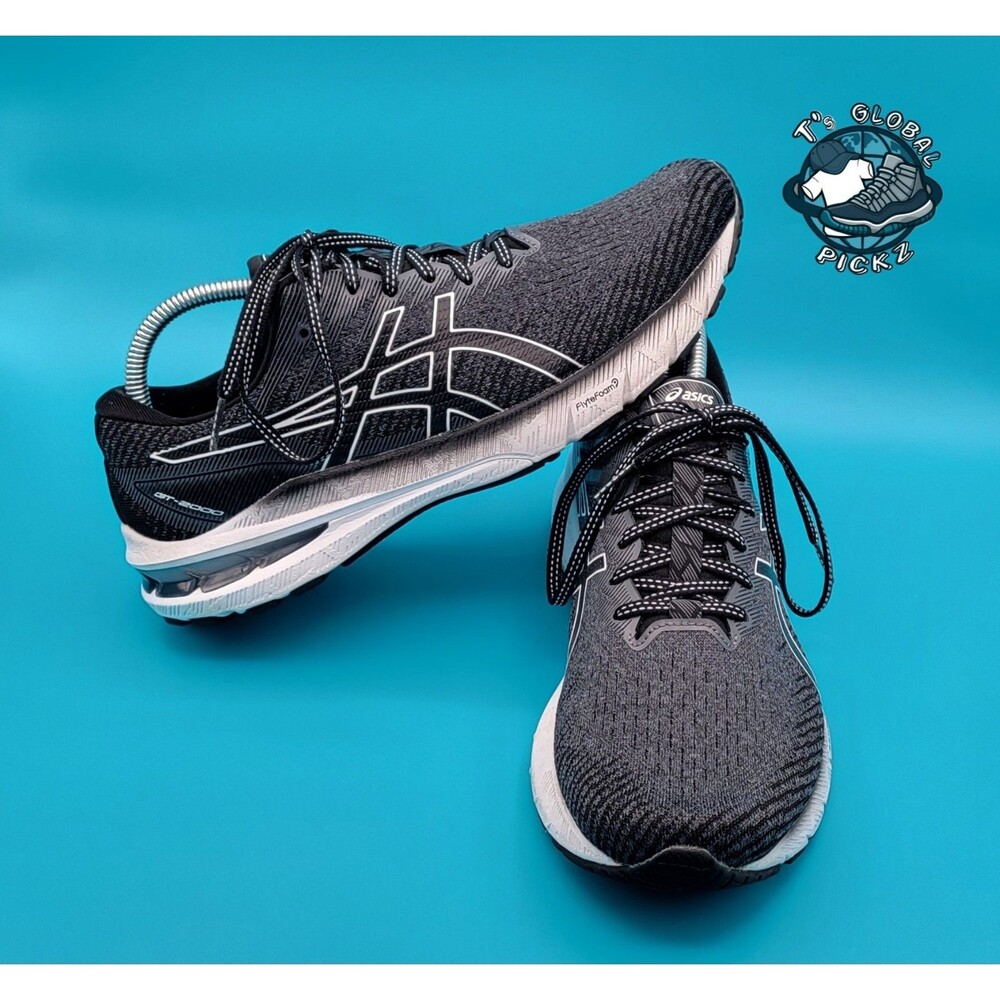 Asics GT-2000 10 Mens Size 9 Black White Athletic Running Walking Shoes Sneakers